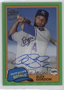 2023 Topps Archives - 1981 Fan Favorite Autographs - Green Foil #81FF-AG - Alex Gordon /99