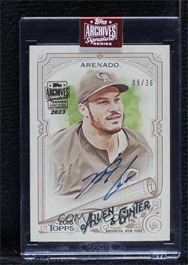 2023 Topps Archives Signature Series - Active Player Edition Buybacks #18TAG-173 - Nolan Arenado (2018 Topps Allen & Ginter) /36 [Buyback]