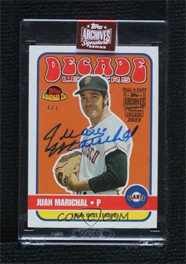 2023 Topps Archives Signature Series - Retired Player Edition Buybacks #01TAP-DL10 - Juan Marichal (2001 Topps American Pie - Decade Leaders) /1 [Buyback]