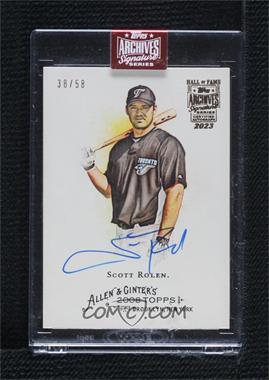 2023 Topps Archives Signature Series - Retired Player Edition Buybacks #08TAG-91 - Scott Rolen (2008 Topps Allen & Ginter) /58 [Buyback]