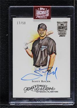 2023 Topps Archives Signature Series - Retired Player Edition Buybacks #08TAG-91 - Scott Rolen (2008 Topps Allen & Ginter) /58 [Buyback]