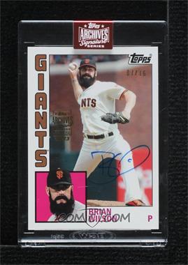 2023 Topps Archives Signature Series - Retired Player Edition Buybacks #12TA-186 - Brian Wilson (2012 Topps Archives) /16 [Buyback]