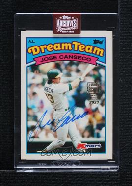 2023 Topps Archives Signature Series - Retired Player Edition Buybacks #89TKDT-18 - Jose Canseco (1989 Topps Kmart Dream Team) /1 [Buyback]