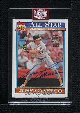 2023 Topps Archives Signature Series - Retired Player Edition Buybacks #91T-390 - All-Star - Jose Canseco (1991 Topps) /95 [Buyback]