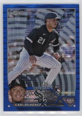 2023 Topps Chrome - [Base] - Blue Sonar Refractor #133 - Carlos Pérez /125