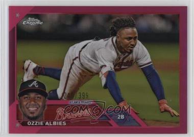 2023 Topps Chrome - [Base] - Magenta Refractor #196 - Ozzie Albies /399