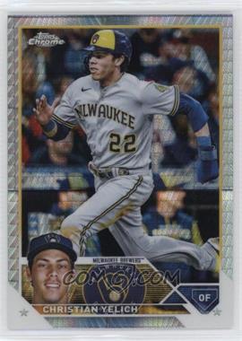 2023 Topps Chrome - [Base] - Prism Refractor #109 - Christian Yelich