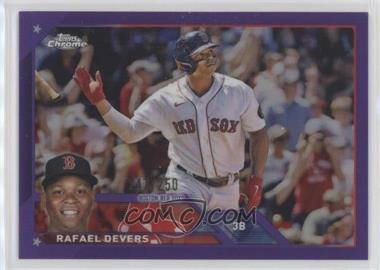 2023 Topps Chrome - [Base] - Purple Refractor #206 - Rafael Devers /250