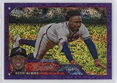 2023 Topps Chrome - [Base] - Purple Speckle Refractor #196 - Ozzie Albies /299