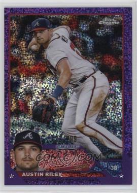 2023 Topps Chrome - [Base] - Purple Speckle Refractor #66 - Austin Riley /299