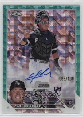 2023 Topps Chrome - Rookie Autographs - Aqua Wave Refractor #RA-CP - Carlos Pérez /199