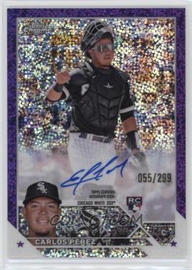 2023 Topps Chrome - Rookie Autographs - Purple Speckle Refractor #RA-CP - Carlos Pérez /299