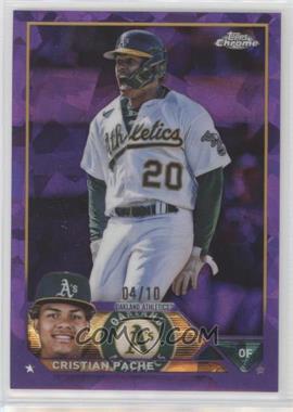 2023 Topps Chrome Sapphire Edition - [Base] - Purple #296 - Cristian Pache /10