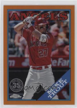 2023 Topps Chrome Update Series - 1988 Topps Baseball - Orange Refractor #88CU-2 - Mike Trout /25