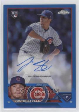 2023 Topps Chrome Update Series - Autographs - Blue Refractor #AC-JST - Justin Steele /150