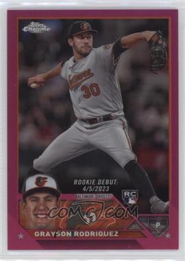 2023 Topps Chrome Update Series - [Base] - Magenta Refractor #USC16 - Rookie Debut - Grayson Rodriguez /399