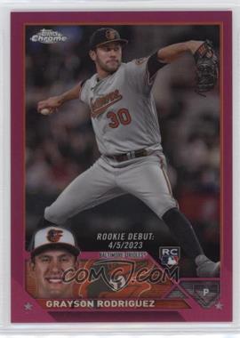2023 Topps Chrome Update Series - [Base] - Magenta Refractor #USC16 - Rookie Debut - Grayson Rodriguez /399