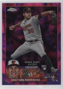 2023 Topps Chrome Update Series - [Base] - Magenta and Purple Lava Lamp Refractor #USC16 - Rookie Debut - Grayson Rodriguez /299