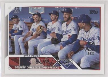 2023 Topps Complete Set - [Base] - All-Star Game #113 - Checklist - Star Power (Dodgers Core Stays Loose Pregame)