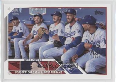2023 Topps Complete Set - [Base] - All-Star Game #113 - Checklist - Star Power (Dodgers Core Stays Loose Pregame)