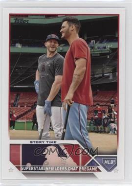 2023 Topps Complete Set - [Base] - All-Star Game #351 - Checklist - Story Time (Superstar Infielders Chat Pregame)