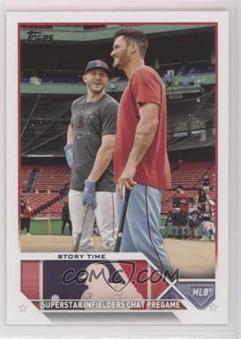 2023 Topps Complete Set - [Base] - All-Star Game #351 - Checklist - Story Time (Superstar Infielders Chat Pregame)