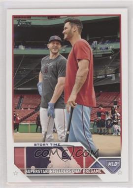 2023 Topps Complete Set - [Base] - All-Star Game #351 - Checklist - Story Time (Superstar Infielders Chat Pregame)