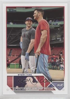 2023 Topps Complete Set - [Base] - All-Star Game #351 - Checklist - Story Time (Superstar Infielders Chat Pregame)