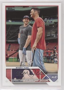 2023 Topps Complete Set - [Base] - All-Star Game #351 - Checklist - Story Time (Superstar Infielders Chat Pregame)