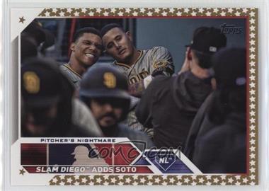 2023 Topps Complete Set - [Base] - Fanatics Gold Star #405 - Checklist - Pitcher's Nightmare (Slam Diego Adds Soto)