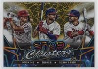 Rhys Hoskins, Trea Turner, Kyle Schwarber #/50