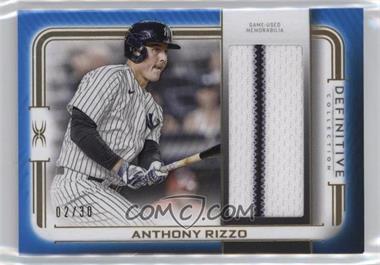 2023 Topps Definitive Collection - Definitive Jumbo Relic Collection - Blue #DJR-AR - Anthony Rizzo /30