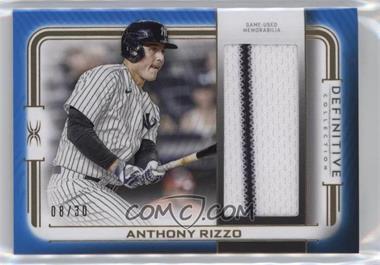 2023 Topps Definitive Collection - Definitive Jumbo Relic Collection - Blue #DJR-AR - Anthony Rizzo /30