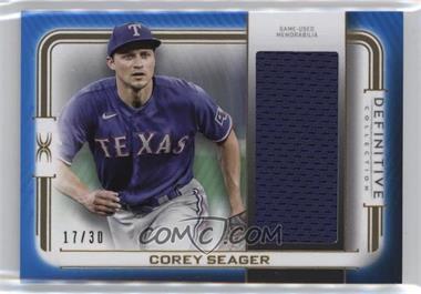 2023 Topps Definitive Collection - Definitive Jumbo Relic Collection - Blue #DJR-CS - Corey Seager /30