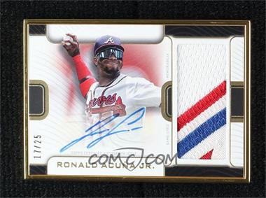 2023 Topps Definitive Collection - Framed Autograph Patch Collection #FAC-RAJ - Ronald Acuña Jr. /25