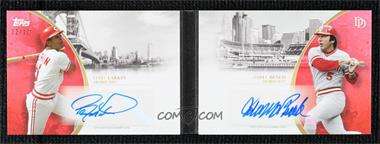 2023 Topps Dynamic Duals - Online Exclusive Autograph Booklets - Red #DDAB-LB - Barry Larkin, Johnny Bench /10