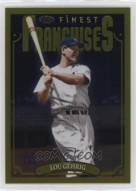 2023 Topps Finest Flashbacks - [Base] #194 - Rare Gold - 1996 Topps Finest Franchise SP - Lou Gehrig