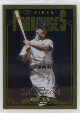 2023 Topps Finest Flashbacks - [Base] #194 - Rare Gold - 1996 Topps Finest Franchise SP - Lou Gehrig