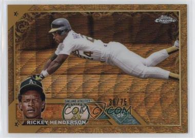 2023 Topps Gilded Collection - [Base] - Gold Wave Etch #83 - Rickey Henderson /75