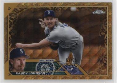 2023 Topps Gilded Collection - [Base] - Gold Wave Etch #92 - Randy Johnson /75