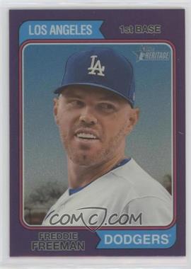 2023 Topps Heritage - [Base] - Hot Box Chrome Purple Refractor #377 - Freddie Freeman [EX to NM]