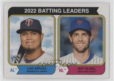 2023 Topps Heritage - [Base] #201 - League Leaders - Luis Arraez, Jeff McNeil