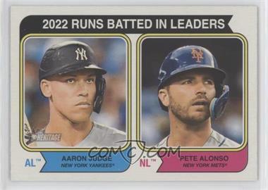2023 Topps Heritage - [Base] #203 - League Leaders - Pete Alonso, Aaron Judge