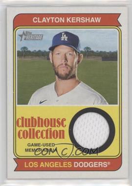 2023 Topps Heritage - Clubhouse Collection Relics #CCR-CK - Clayton Kershaw