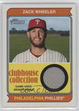 2023 Topps Heritage - Clubhouse Collection Relics #CCR-ZW - Zack Wheeler