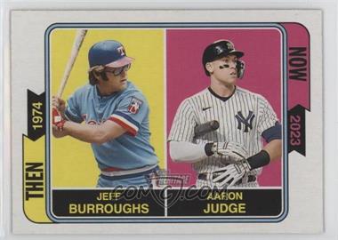 2023 Topps Heritage - Then and Now #TAN-12 - Jeff Burroughs, Aaron Judge