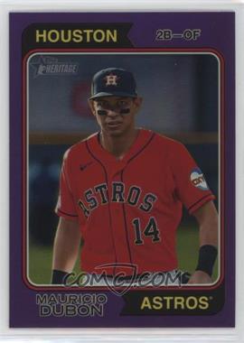 2023 Topps Heritage High Number - [Base] - Hot Box Chrome Purple Refractor #653 - Mauricio Dubón