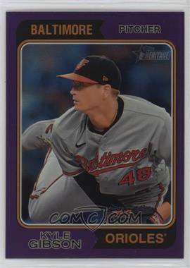 2023 Topps Heritage High Number - [Base] - Hot Box Chrome Purple Refractor #654 - Kyle Gibson