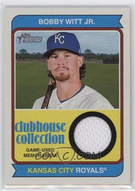 2023 Topps Heritage High Number - Clubhouse Collection Relics #CCR-BWJ - Bobby Witt Jr.