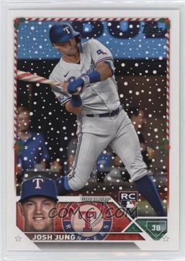 2023 Topps Holiday - [Base] #H120.2 - SP - Variation - Josh Jung (Swinging Candy Cane Bat)